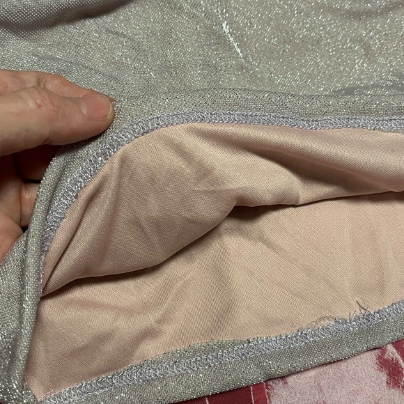 Dolls Kill Pale Pink and Silver Shimmer Dress - Picture 2 of 3